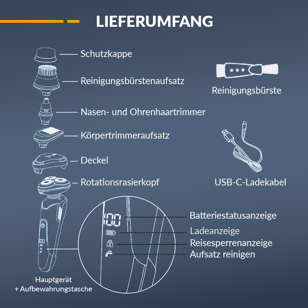 SIFUPLEX Elektrischer Rasierer: Ultimate Trim Pro Elektrischer Herrenrasierer STR-1
