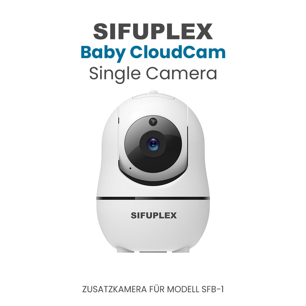 SIFUPLEX Zusatzkamera Babyphone: CloudCam Single Camera, Zusatzkamera für Model SFB-1