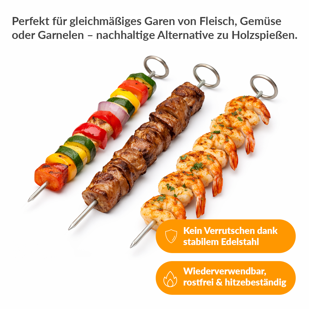 Grilleinsatz und Spieße für Heißluftfritteuse